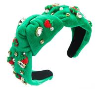 Vdaxvme Christmas Velvets Headband Aesthetic Charm Hairhoop Festive Headdress Casual Hairband French Style Headwear