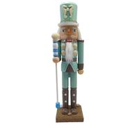 Vdaxvme Christmas Wooden Coastal Nutcrackers King Figure Beach Holiday Decors 38Cm Height Stable Base Tabletop Art Ornament Gift Beach Christmas Nutcrackers Statue