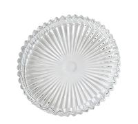 Vdaxvme Clear Glass Plates Pillar Candleholder Round Dish for Snacks Jewelry Bathroom Table Centerpieces Decors Decorsative Stand for Home Decors