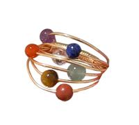 Vdaxvme Colorful Rings Beads Adjustable Opening Alloy Structure Fashion Suitable for Wedding Party Trendy for Women, As described