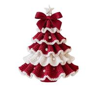 Vdaxvme Crocheted Christmas Tree Decoration with Instructions Hook and Yarn Handmade for Children and Adults Crochet Christmas Decoration