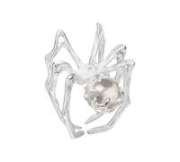Vdaxvme Dark Elegance Spiders Rings Adjustable Gothic Jewelry Moonstone Centerpiece Punk Inspired Women's Fashion Alloy Spiders, as described, as described