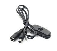 Vdaxvme DC5.5x2.1mm Male to Female Power Cables with Switches for LED Strips CCTV Cameras Not Soldering Required