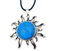 [Vdaxvme] Delicate Sun Pendant Crystal Pendant Multi-purpose Fashion Statement Party Accessory Necklace Charm Charm Charm for Various Occasions