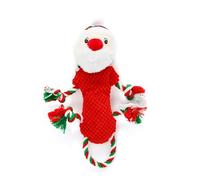 Vdaxvme Dog Squeak Toy for Pet Dogs Soundable Plush Toy Dog Chewing Toy Christmas Dog Rope Toy BiteResistant Puppy Teething Toy