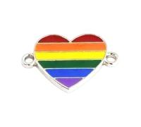 Vdaxvme Double Hole Heart Pendant Craft of Sturdy Alloy for Creative Projects Craft Charm