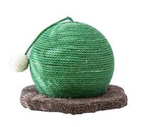 Vdaxvme Durable Cat Scratching Ball Green Cactus Shape Hemp Rope Teeth Cleaning Cat Chew Toy Indoor Gift Sisal Rope Cat Scratching Toy