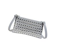 [Vdaxvme] Elegant Dotted Scattered Shoulder Wallet for Women Practical PU Leather Crossbody Bag Suitable for Various Occasions Party Date Bag, gray