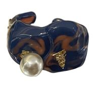 Vdaxvme Elegant open rings made of dripping oil with gold foil, adjustable ceramic finger, trendy jewellery for fashion enthusiasts, dripping oil, As described