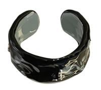 Vdaxvme Elegant open rings made of dripping oil with gold foil, adjustable ceramic finger, trendy jewellery for fashion enthusiasts, dripping oil, As described