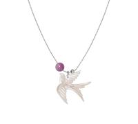 Vdaxvme Elegant Swallow Bead Necklace New Chinese Clavicle Chain User Friendly Alloy Resin Jewelry For Women Daily Wear Resin Alloy C, One Size, as described, as described