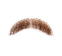 Vdaxvme Fake Beard Human Hair Full Hand Tied Goatees False Beards Lace Invisible Fake Mustache for Halloween Dressing Men Makeup Lace Invisible Mustache