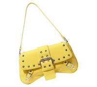 [Vdaxvme] Fashion Underarm Bag PU Leather Stud Handbag Arm Pit Purse Shoulder Bag Working Day and Shopping Trip Retro Evening Purse
