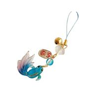 Vdaxvme Fashionable Handmade Five Pointed Star Fish Alloy Phone Ornament Vibranting Sturdy Acrylics Elegant Color for Adults Luck Fish Charm