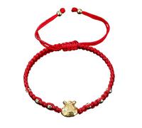 Vdaxvme Festive Red Thread with Adjustable Closure Red Agate Bead and Bells Charm for Any Occasions String with Cha, One Size, as described, as described