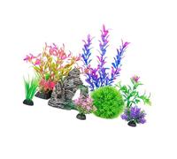 Vdaxvme Fish Tanks Rockery Artificial Grass Simulation Landscape Grass Plant FishTank Landscaping Fish Tanks Plant Low Maintenance Aquarium