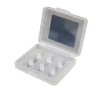 Vdaxvme Flexible Earplug Storage Box for 3 Pairs of Earplugs, Transparent and Protective for Students, Workers and Fitness Enthusiasts Storage Made of Memory Foam