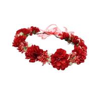 Vdaxvme Flower Wreath Headbands Flower Crown Bride Hairband Fashionable Hair Accessories for Holiday Festivals and Parties