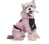 Vdaxvme Four-legged dog coat, waterproof outerwear, easy to put on and take off design, breeds down jackets for daily adventures, walks, hiking, wearing dog clothing