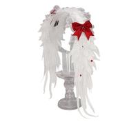 Vdaxvme Gothic Punk Wings Headband with Adjustable Lace Bow for Women Teenager Cosplay & Daily Dark Accessories Role Play Angel Wings Headband