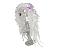 Vdaxvme Gothic Punk Wings Headband with Adjustable Lace Bow for Women Teenager Cosplay & Daily Dark Accessories Role Play Angel Wings Headband