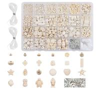 Vdaxvme Green/White Turquoise Loose Beads for Jewelry Making Stylish Components for Necklaces and Bracelets Jewelry Bead Accessories Assortment of Loose Beads, one size, As described