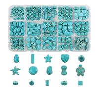 Vdaxvme Green/White Turquoise Loose Beads for Jewelry Making Stylish Components for Necklaces and Bracelets Jewelry Bead Accessories Assortment of Loose Beads, one size, As described