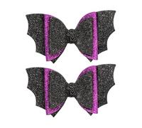 Vdaxvme Halloween 2pcs Halloween Hair Clip Spiders Pumpkins Bats Barrettes Antiskidding Kids Hairclip for Costume Parties