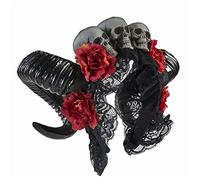 Vdaxvme Halloween Horn Devil Horns Headband Day of the Dead Antelope Skull Goth Headpiece Halloween Horns