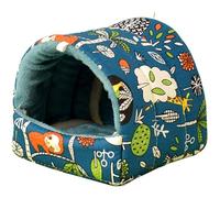 Vdaxvme Hamster Print Hammock Sleeping Bed Hammocks Cage Accessories Warm Scratch Resistant Tunnel for Ferret Small Animal Nest Soft Animal Sleep Pet