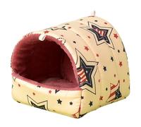 Vdaxvme Hamster Print Hammock Sleeping Bed Hammocks Cage Accessories Warm Scratch Resistant Tunnel for Ferret Small Animal Nest Soft Animal Sleep Pet