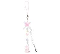 Vdaxvme Handcrafted Bowknot Phone Chain Angel Wing Pendant Keychain Sweet Cool Lanyard Acrylic Keyring Bag Ornament Cute Chain