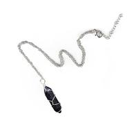 Vdaxvme Hexagonal Crystal Pendant Necklace, As described