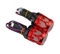 Vdaxvme High Bright Multicoloured LED Handlebar Lighting Aluminium Easy Installation for Visibility When Driving at Night Grip, Aluminium Alloy Handle Plug