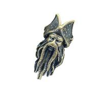 Vdaxvme Intricate Brass Pendant Featuring Sea King Designs Paracord Attachment Suitable for Outdoor Enthusiasts