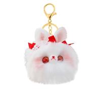 Vdaxvme Key Chain Charm Keychain Couple Car Keyholder Backpack Decoration Plush Animal Keyring Bag Pendant for Women Girl, Red