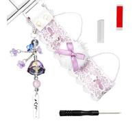 Vdaxvme Lace Keycaps Decoration with Removable Enchantments Quick Arrangement for PC Notebook Dressmaking Permanent Keycaps Deck Fabric