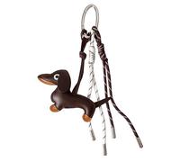 Vdaxvme Leather Dachshund Dachshund Key Bag Charm for Backpacks and Purses Braided