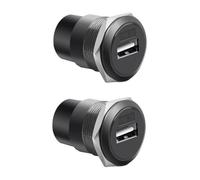 Vdaxvme Metal Round Module RJ45 Straight Networking USB2.0 USB3.0 Panel Mount Connector for Data Transmission Industrial