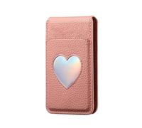 Vdaxvme Mobile Phone Wallet Made of Leather for Sticking on Blocking Card with Self-Adhesive Back and Integrated Glass for Everyday Things. Self-adhesive Card Case with Mirror