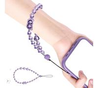 Vdaxvme Multifunctional Adjustable Mobile Phone Lanyard Wrist Strap with Elegant Pearl Decoration Simple Beads Mobile Phone Multifunctional Mobile Phone Chain for Occasions