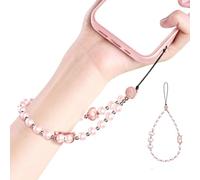 Vdaxvme Multifunctional Adjustable Mobile Phone Lanyard Wrist Strap with Elegant Pearl Decoration Simple Beads Mobile Phone Multifunctional Mobile Phone Chain for Occasions