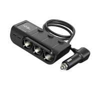 Vdaxvme Multiple Port Car Charging 120W Fast Charging Cigarettes Splitter With Voltages Display And Independents Power Switches High Power Car Charger