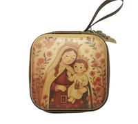 Vdaxvme Multipurpose Prayer Rosary Storage Bag Portable Square Case for Temple Spiritual Gatherings Portable Temple Accessory Pouch