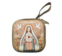 Vdaxvme Multipurpose Prayer Rosary Storage Bag Portable Square Case for Temple Spiritual Gatherings Portable Temple Accessory Pouch