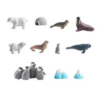 Vdaxvme Natural Looking Aquarium Landscape Ornament with Penguins, Icebergs and Bears Decorative Accessories for Aquarium Landscape