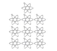 Vdaxvme Pack Of 10 Physics Chemistry Atoms Structure Pendants Jewelry Findings for Science Enthusiasts and Educational