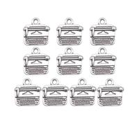 Vdaxvme Pack of 10 Vintage Typewriter Pendant Retro Styles Jewelry Pendant Alloy Texture Suitable for Unique Fashion