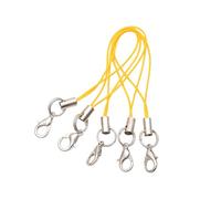 Vdaxvme Pack of 100 Polyester Phone Lanyard Carabiner Wrist Lanyard Perfect for Mobile Phones, Keys, MP3 Players and Cameras, Jewellery Accessories, one size, As described