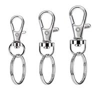 Vdaxvme Pack of 100 Swivel Snap Hooks with Lobster Clasps for Key Rings, S/for M/L, Various Rotating Snap Hooks